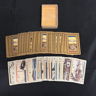 Vintage Japanese Playing Card Deck. All items are sold as is. Please look at pictures carefully