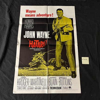 Hatari Original 1967 Reprint One sheet. Hatari Original 1967 Reprint One Sheet Movie Poster