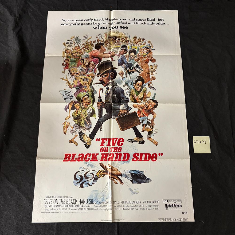 Five on the Black Hand Side Original 1973 1 Sheet. Five on the Black Hand Side Original 1973 One 