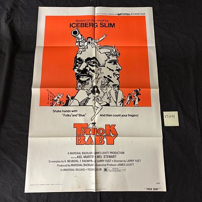 Trick Baby Original 1973 One Sheet Movie Poster. Staring Kiel Martin and Mel Stewart.