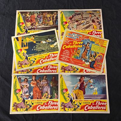 Three Caballeros Original 1944 Lobby Card Set. Disney's Three Caballeros Original 1944 Lobby