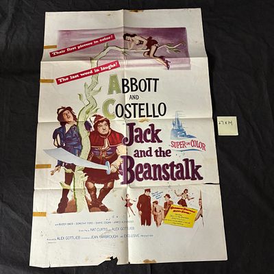 Abbott and Costello Jack and the Beanstalk Poster. Abbottand Costello Jack and the Beanstalk
