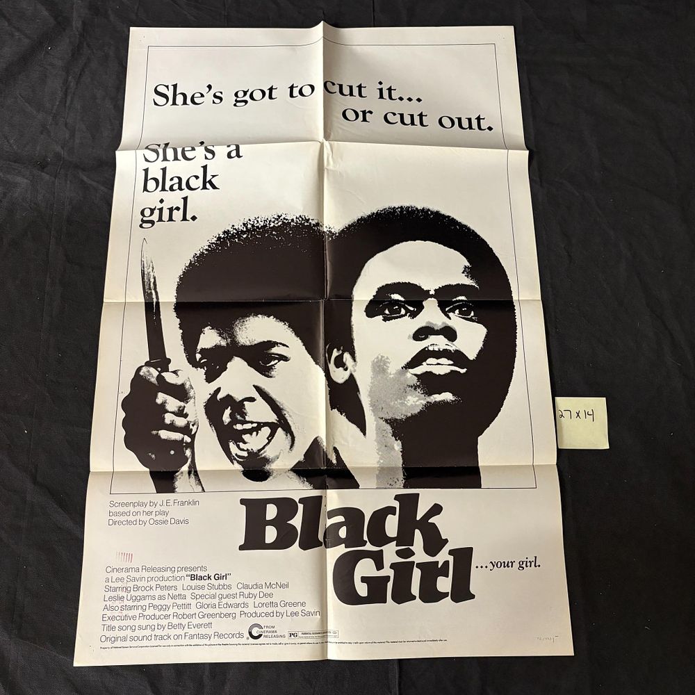 Black Girl Original 1972 Original One Sheet. Black Girl Original 1972 One Sheet Movie Poster. 