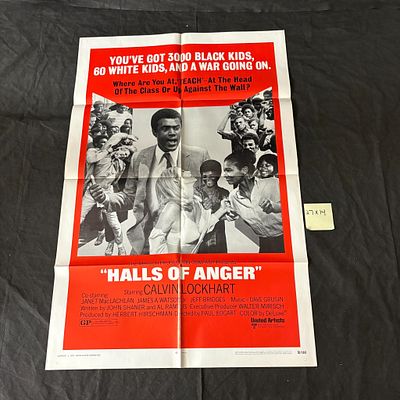 Halls of Anger Original 1970 One Sheet Movie Poster. Starring Calvin Lockhart. Dimensions: