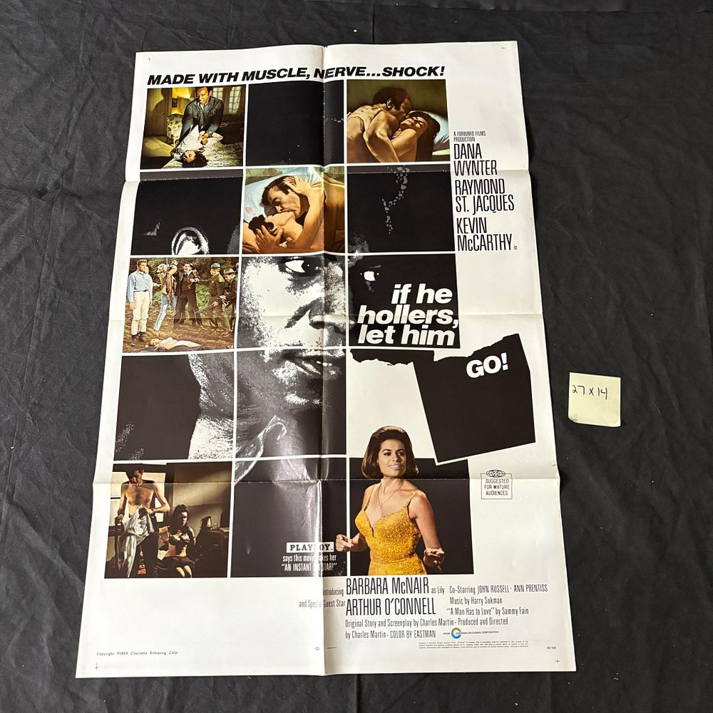 If He Hollers Let Him Go Original 1968 One Sheet. If He Hollers, Let Him Go Original 1968 One 