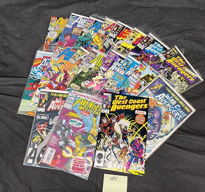 West Coast Avengers Marvel Comic Books w/#1 Issue. Please look at pictures carefully to