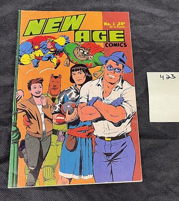 New Age Comics 1 1st TMNT in Color. Back pin up represents the first time Teenage Mutant Ninja
