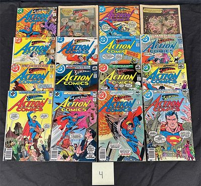 Action Comics Feat. Superman .40 Cent Comics. We offer in person or virtual previews of auction
