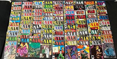 The Nam Marvel Copper Age Comic Book Lot. We offer in person or virtual previews of auction lots