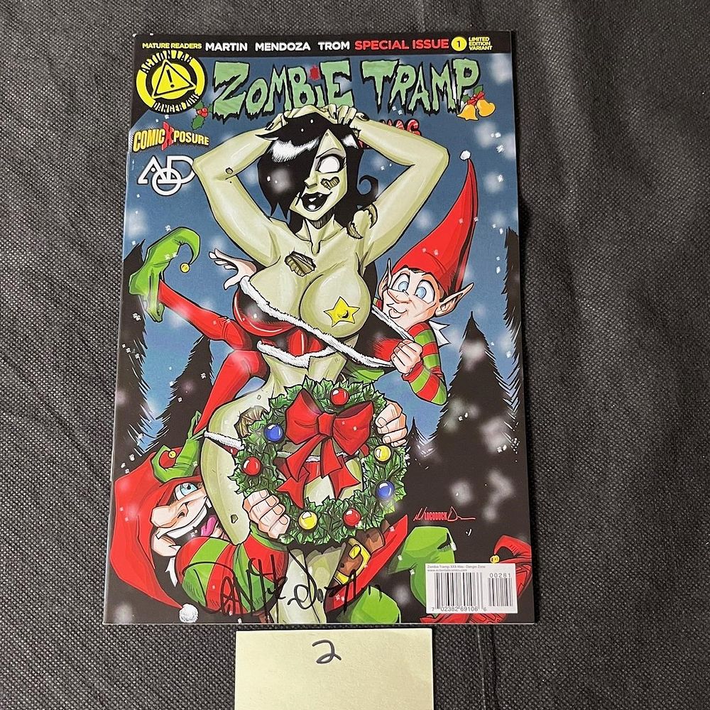 Signed Dan Mendoza Zombie Tramp LE Cover Comic. We ship in-house! We ship internationally. We 