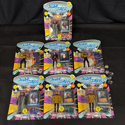 Star Trek Next Generation Action Figures NIB +. Lot of 1993 Star Trek Next Generation Action 