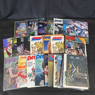 Superbowl, Pro!, and Sports Programs. 1960s-modern sports programs. Includes Pro!, GameDay 
