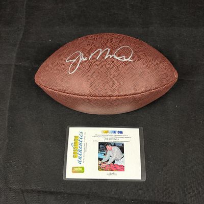 Joe Montana Signed Football, w/ COA. Joe Montana Signed Football with Gridiron Authentics COA. 