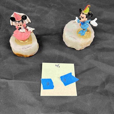 Tailor Mickey & Minnie Ron Lee Signed Sculptures. Tailor Mickey & Minnie set of Ron Lee Signed 