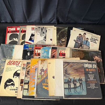 Large lot of Vintage Beatle Records. We ship in-house! We ship internationally. We also offer 
