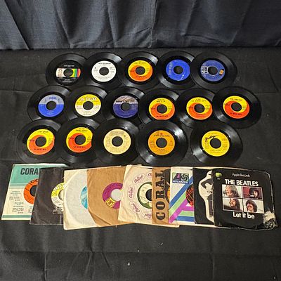 Large lot of 45s Records, Beach Boys +. We ship in-house! We ship internationally. We also offer 