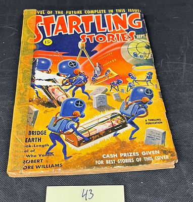 Startling Stories Pulp Magazine, September 1939 Alex Schomburg Cover Art. This is an original 