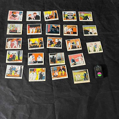 Group of 1937 Dick Tracy Carmels Candy Cards. Many high number cards. A collection of 