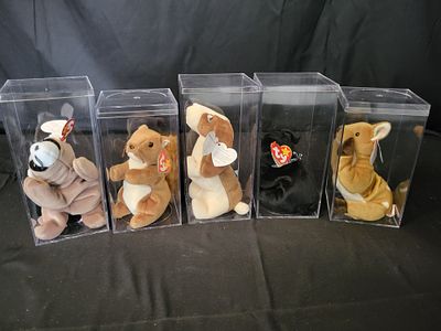 I00040 A Collection of Ty Beanie Babies Including Tracker the Basset Hound. BID PER WHAT YOU SEE 