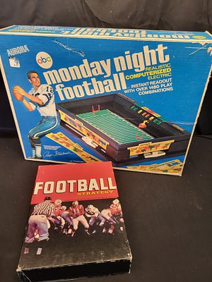 I00336 Two Vintage American Football Board Games Including Aurora ABC Monday Night Football and 