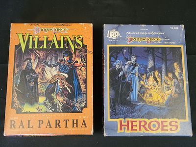 I00343 A Pair of Ral Partha Advanced Dungeons & Dragons Dragonlance Miniature Boxed Sets. BID 