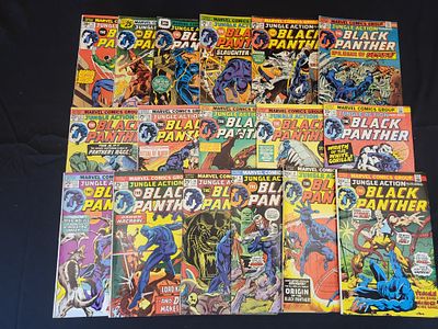 A Collection of Marvel Jungle Action featuring The Black Panther Bronze Age Comic Books. BID PER 