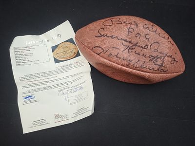 I01271 | Johnny Unitas Signed and Inscribed Wilson NFL Pro Football with JSA LOA. BID PER WHAT 