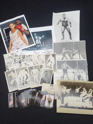I01289 | A Collection of Vintage Boxing Press Photographs and Professional Wrestling Memorabilia. 