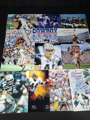 I01723 | A Collection of Approximately 14 Pieces of NFL Memorabilia Featuring Hall of Fame 