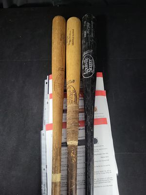 I01986 | A Trio of Professional Model Game Used Louisville Slugger Baseball Bats with PSA DNA 