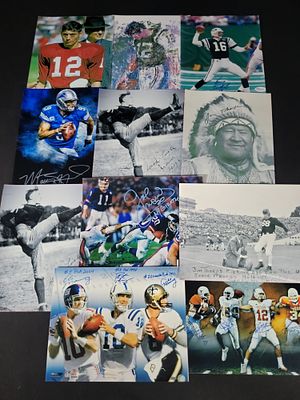 I01715 | A Collection of Eleven Signed and Historical American Football Photographs and Prints. D 