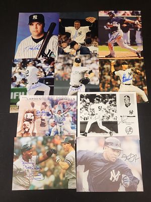 I01552 | Collection of Eleven Autographed New York Yankees 8x10 Photographs Including Derek 