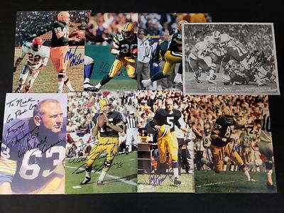I01465 | A Collection of Eight Autographed Green Bay Packers 8x10 Photographs Including Bart 