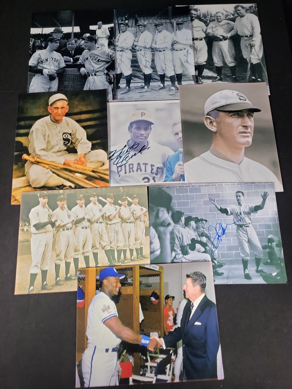 Lot 232: I01719 | A Collection of Vintage Style Baseball Photographs and Prints Including Shoeless Joe Jackson and Lou Gehrig