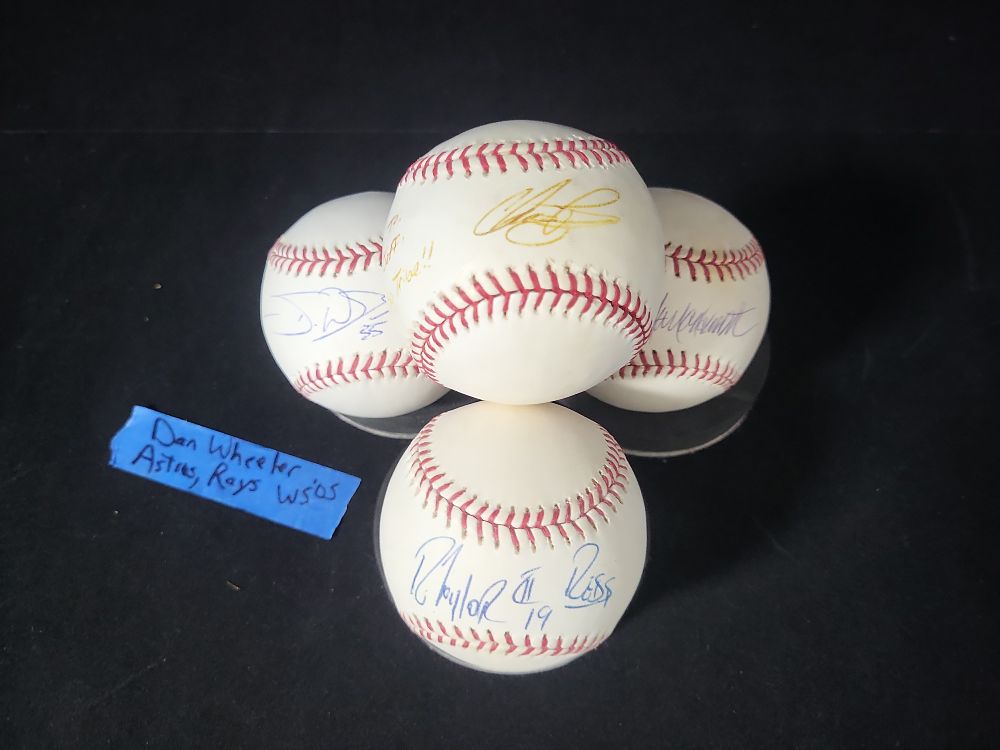 Lot 233: I01729 | A Collection of Four Autographed Major League Baseballs Featuring CC Sabathia, Tyson Ross, Dan Wheeler, and Toby Hall
