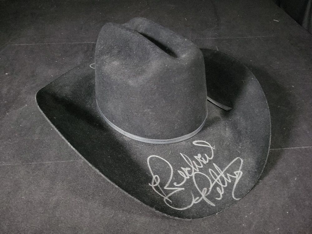 Lot 236: I01807 | Bailey Hats Stampede Black Wool Cowboy Hat Signed by Richard Petty and Kyle Petty