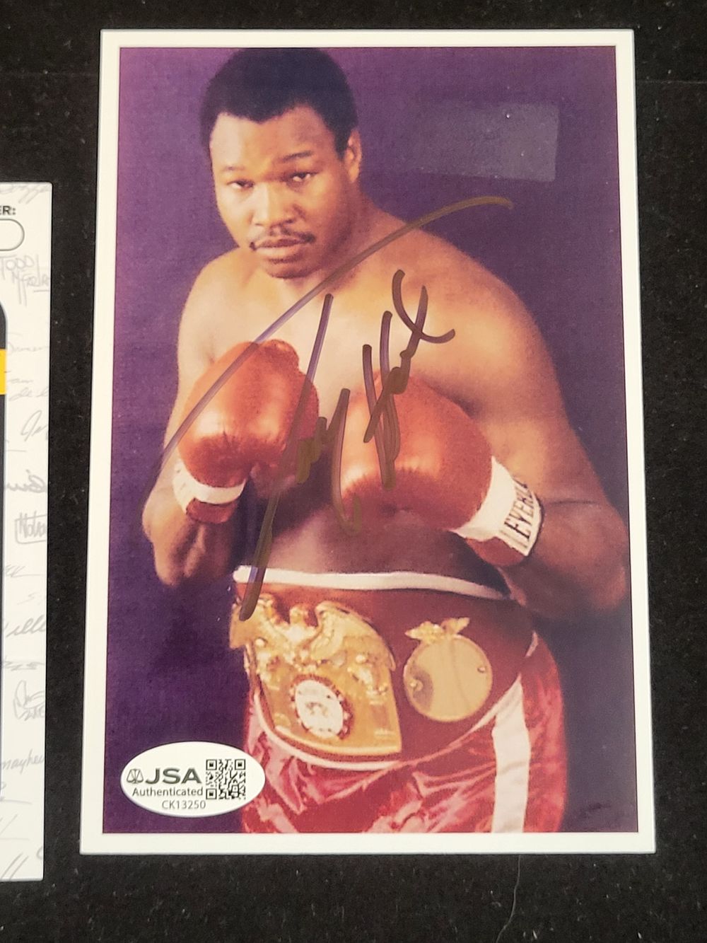 Lot 241: I00763 | Larry Holmes Autographed Color Photograph with JSA Certification