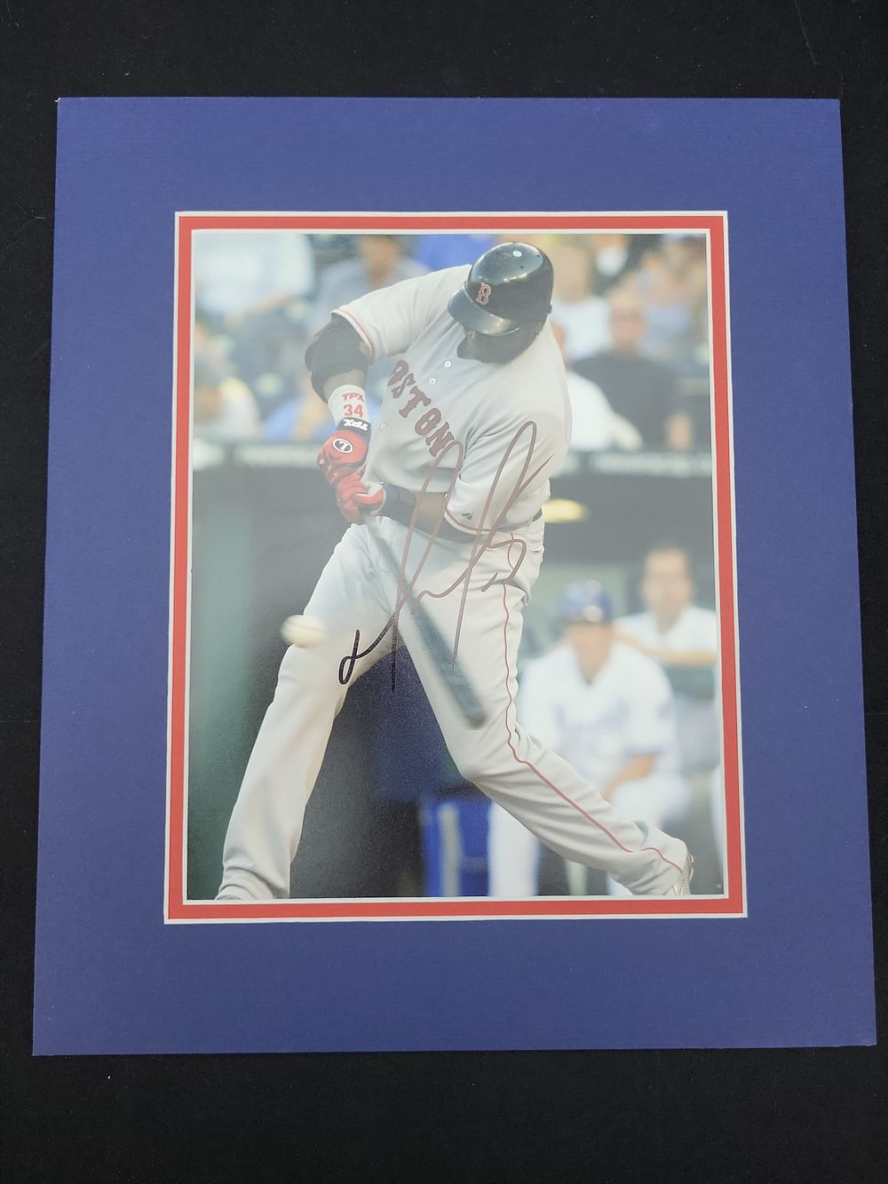 Lot 252: I01283 | David Ortiz Autographed Boston Red Sox Action Photograph