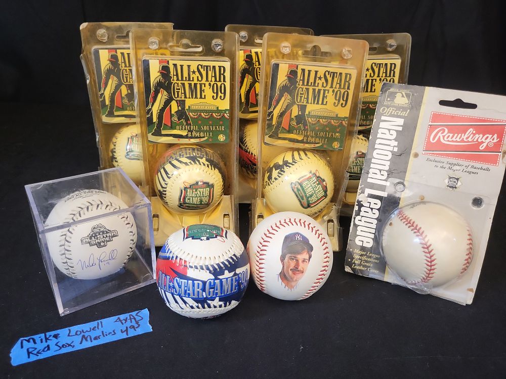 Lot 274: I01650 | Collection of Ten Major League Baseball Souvenir Baseballs including Autographed Mike Lowell 2003 All-Star Ball