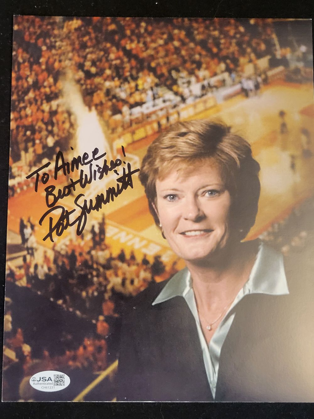 Lot 310: I00749 | Pat Summitt Signed and Inscribed Photograph with JSA Certification