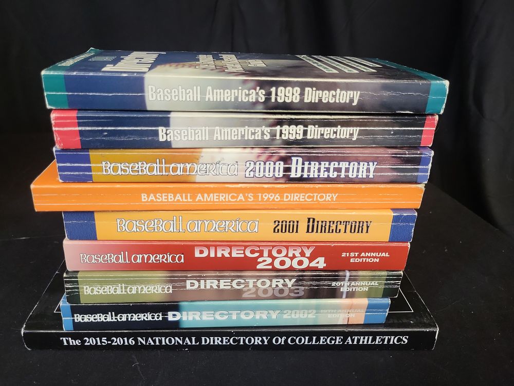 Lot 315: I01344 | A Collection of 10 Sports Reference Directories Including Baseball America and NACDA Volumes