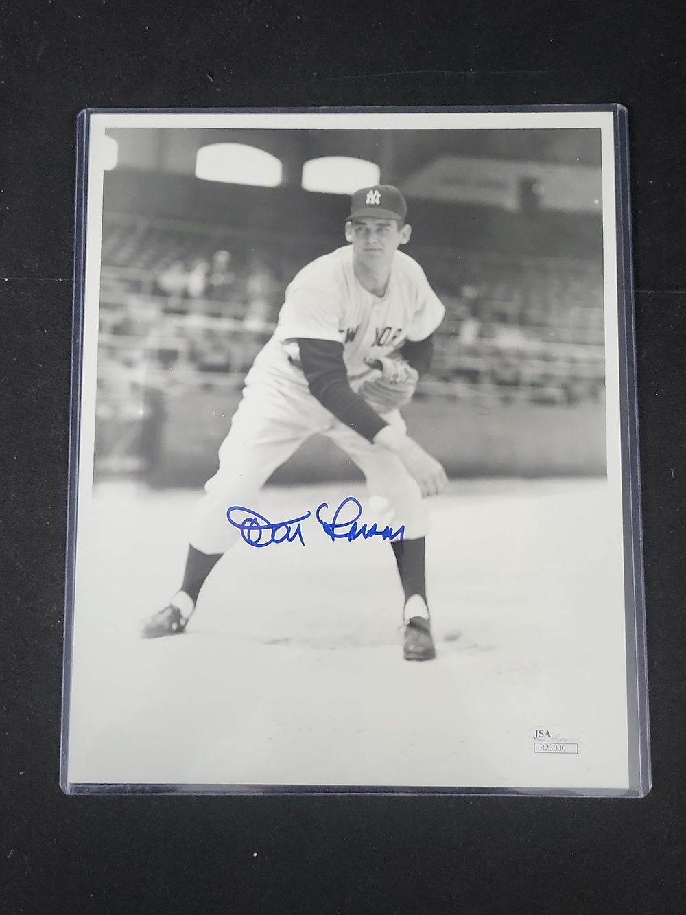 Lot 316: I01356 | Don Larsen Signed New York Yankees 8x10 Black and White Photograph JSA Certified