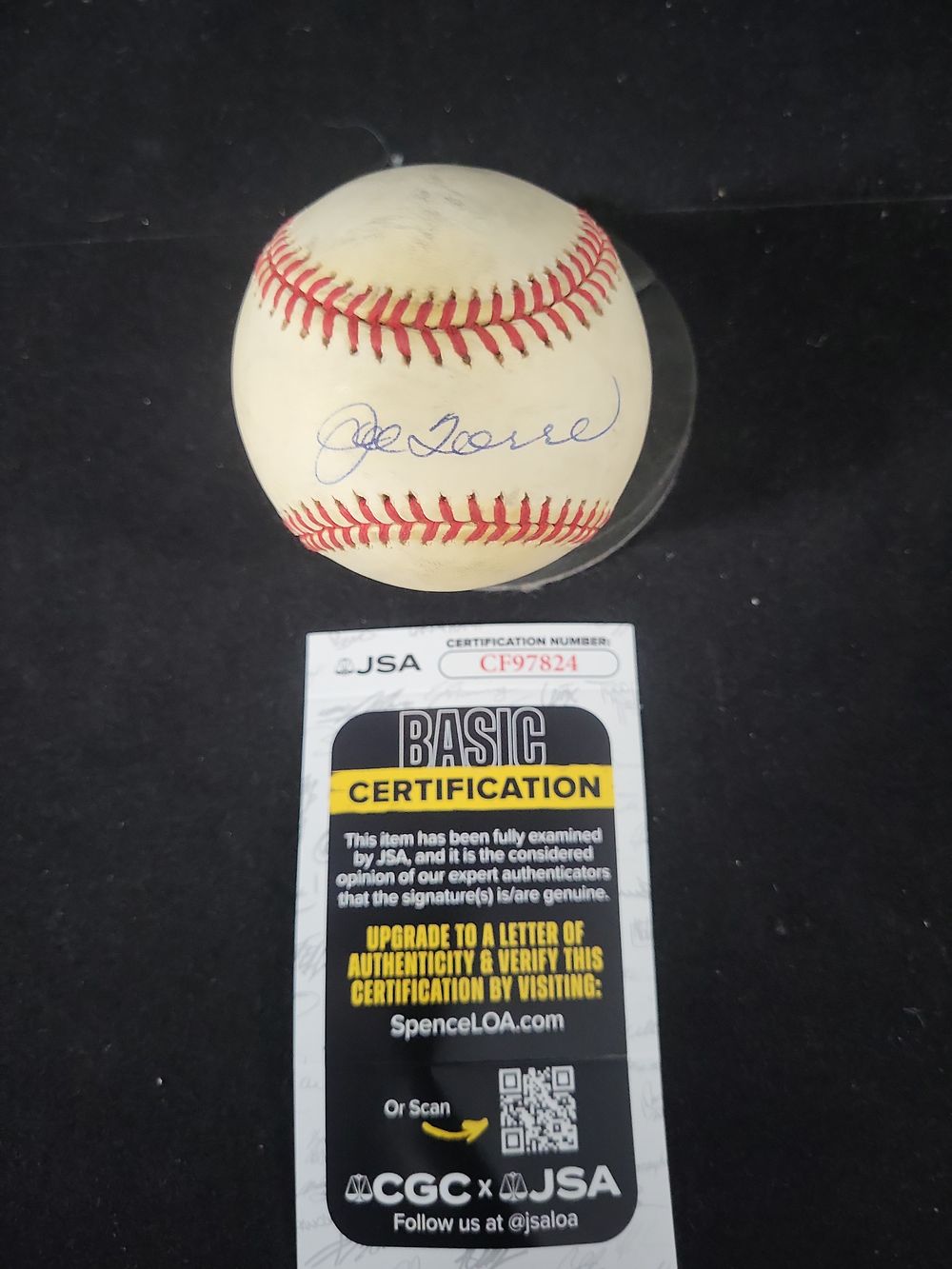 Lot 318: I01386 | Joe Torre Autographed Rawlings Official League Baseball with JSA Authentication