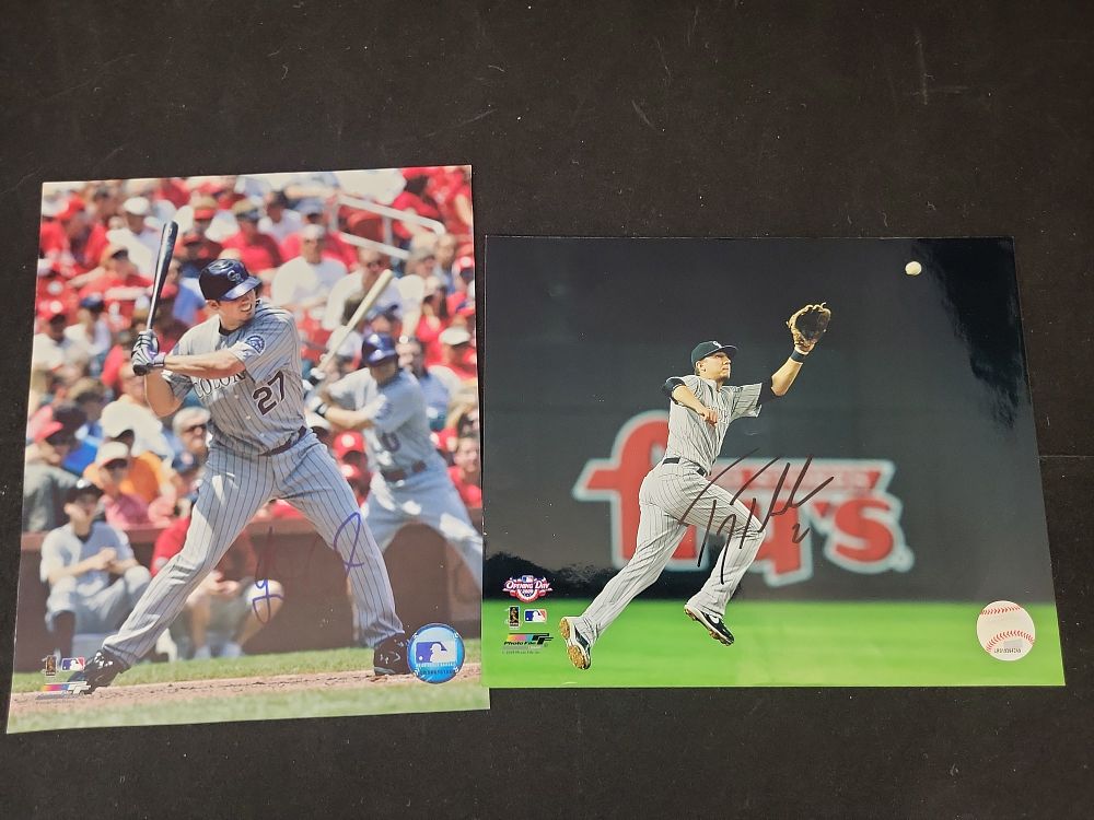 Lot 348: I01516 | Two Signed Colorado Rockies 8x10 Photographs Featuring Troy Tulowitzki and Garrett Atkins