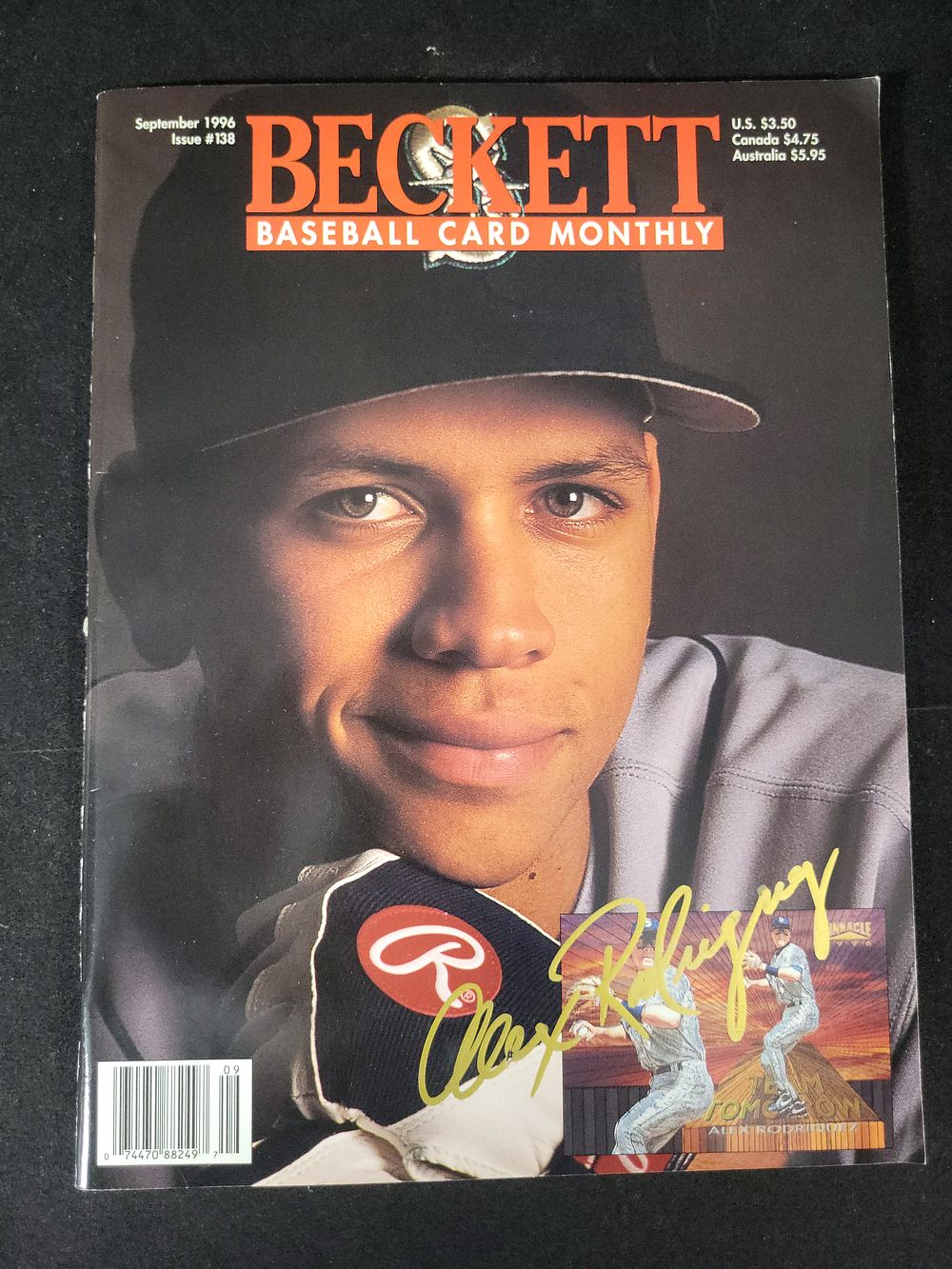 Lot 350: I01712 | Signed September 1996 Beckett Baseball Card Monthly Issue 138 Alex Rodriguez
