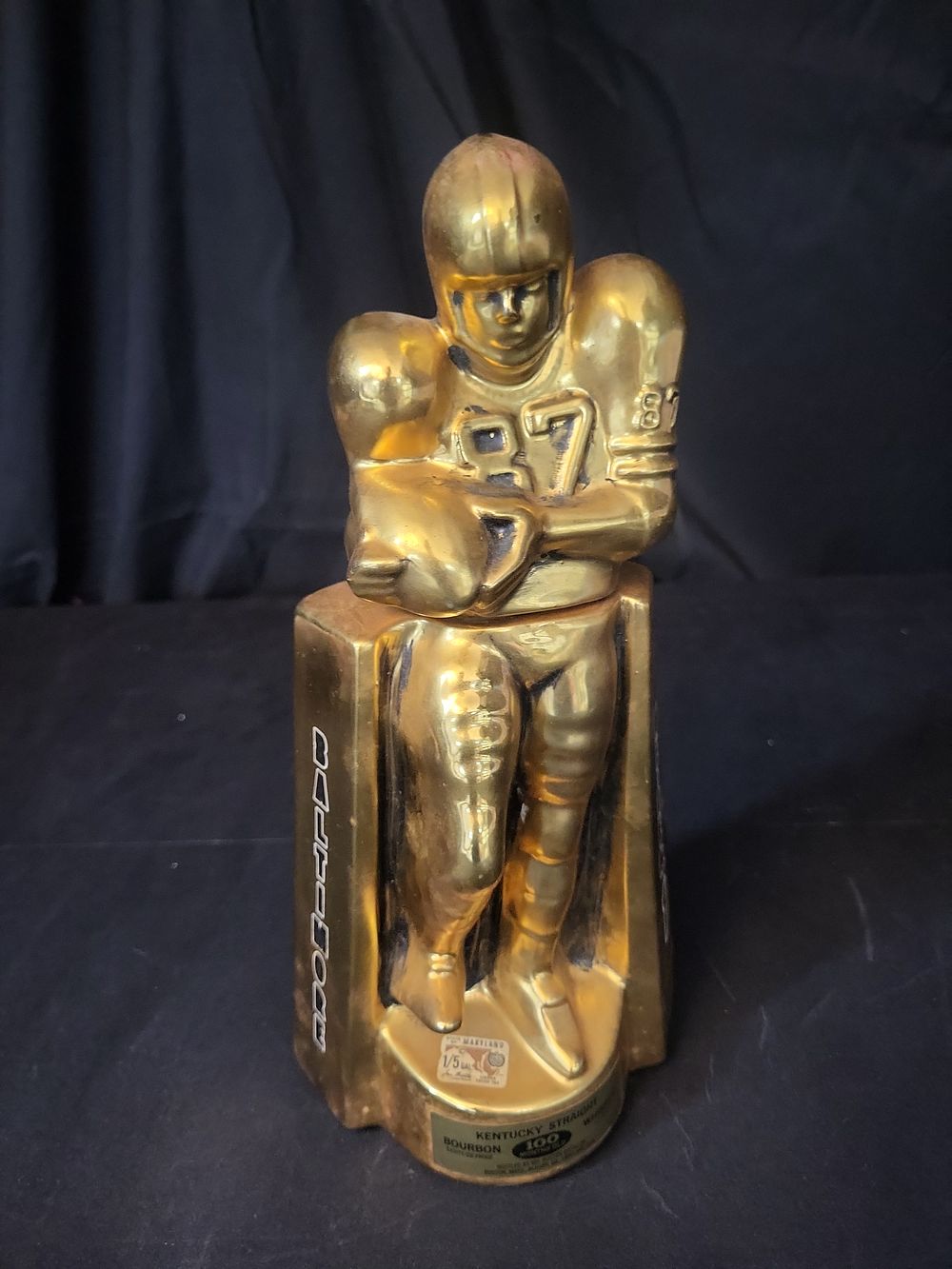Lot 352: I01946 | Royal Halburton China Mr. Boston Kentucky Straight Bourbon Baltimore Football Decanter