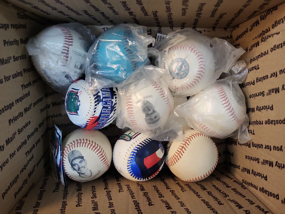 Lot 370: I00998 | Collection of 9 MLB Commemorative and Promotional Baseballs, Florida Marlins and 1999 All-Star Game