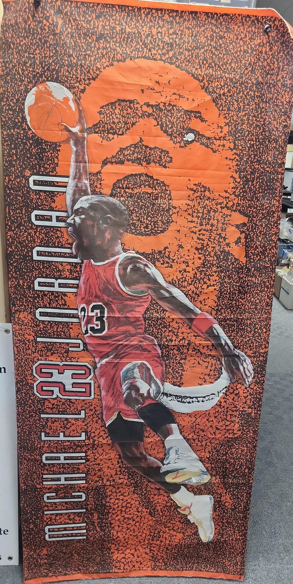 Lot 381: I02025 | Michael Jordan Chicago Bulls Fabric Wall Banner with Streetwear Graphic