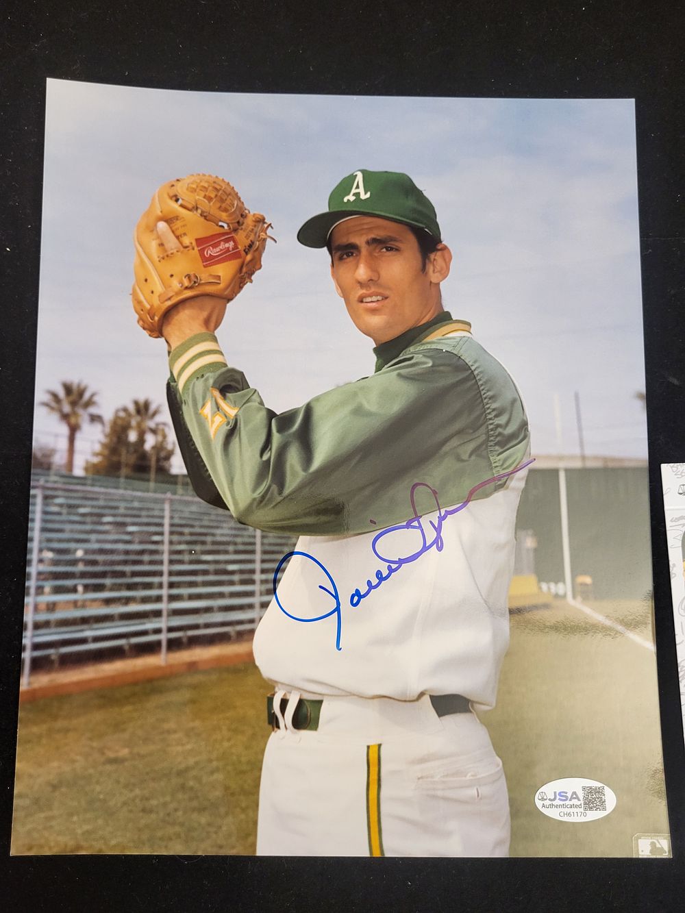 Lot 382: I00727 | Rollie Fingers Autographed Oakland Athletics Color Photograph with JSA Authentication