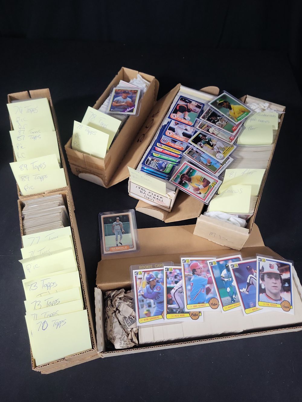 Lot 396: I01782 | A Large Collection of Vintage Baseball Cards Including 1982 Fleer Cal Ripken Jr and 1983 Donruss Ryne Sandberg Rookies